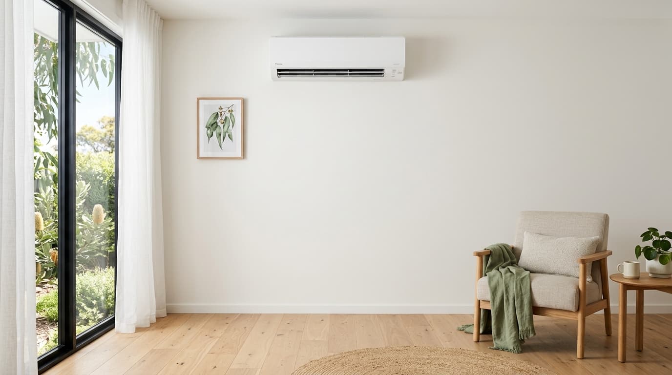 Newly finished air conditioning in a modern Australian home.