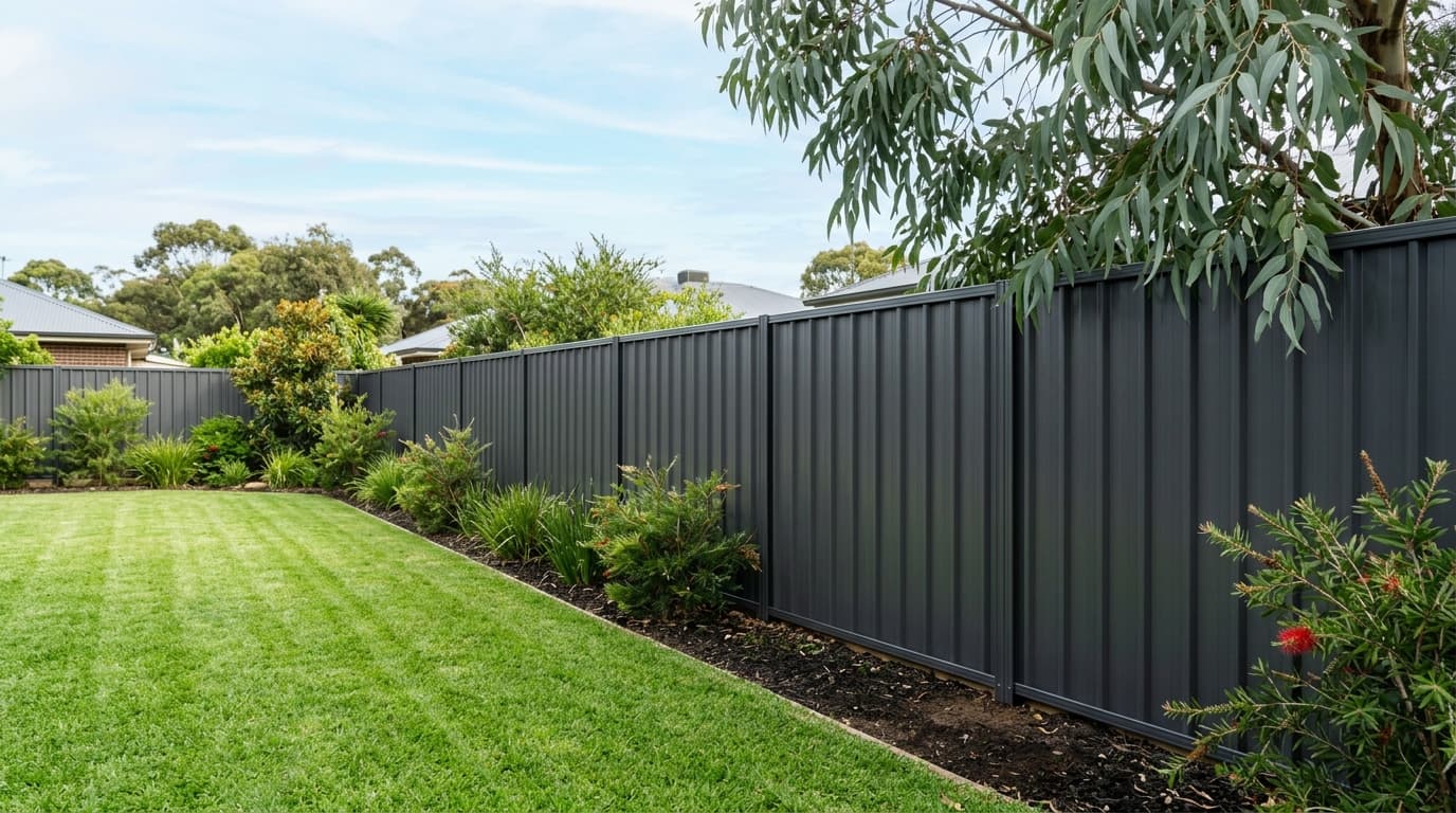 Newly finished fencing in a modern Australian home.