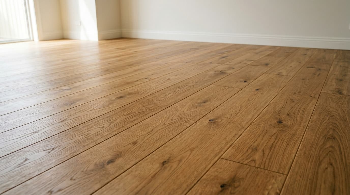 Newly finished flooring in a modern Australian home.