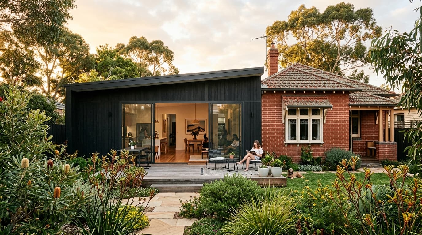 Newly finished home extension in a modern Australian home.