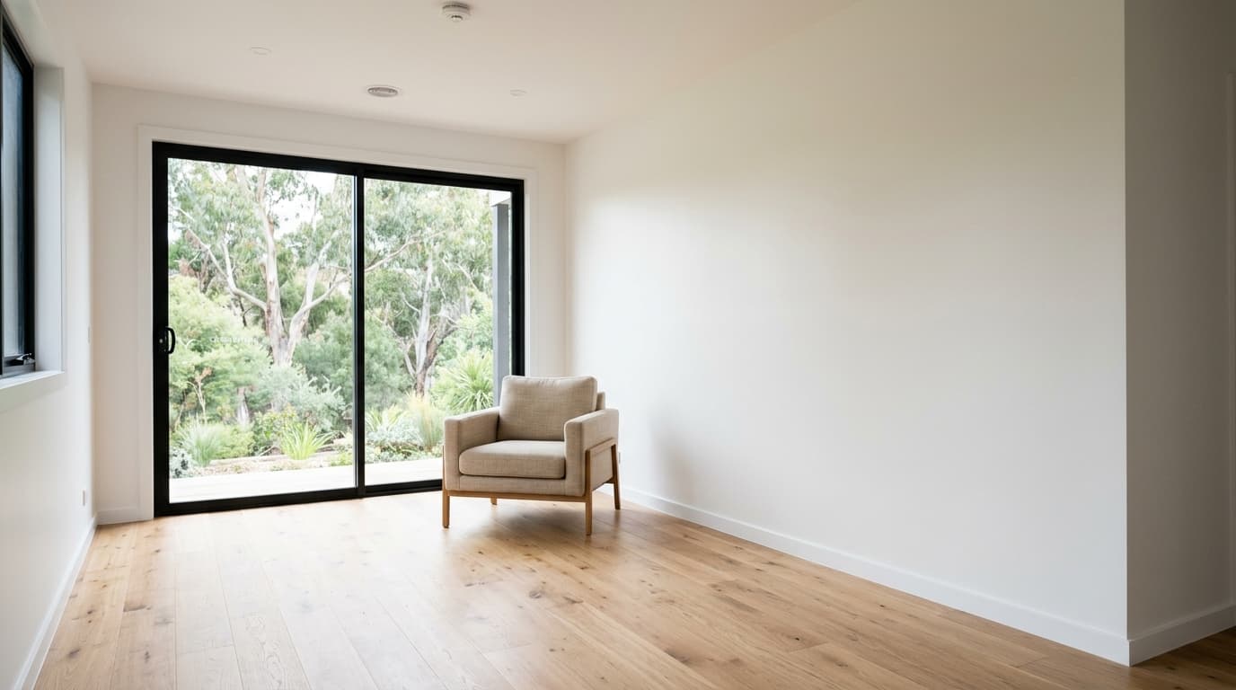 Newly finished interior painting in a modern Australian home.