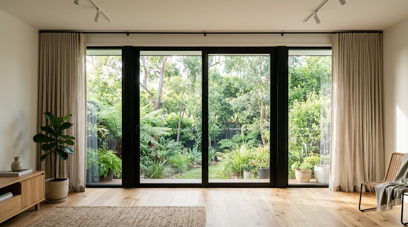 Newly finished window replacement in a modern Australian home.